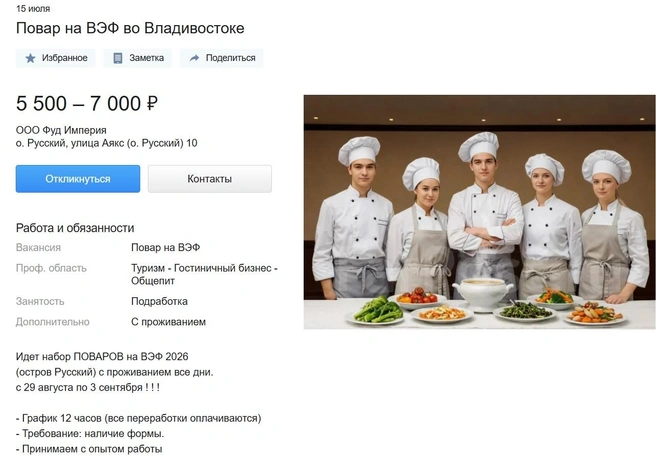 За 5 дней до 100 тысяч рублей: какую подработку предлагают на Восточном экономическом форуме и сколько за что обещают